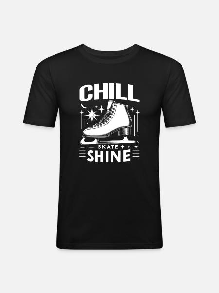 Ice Skating Ice Skaters - Men's Slim Fit T-Shirt - black