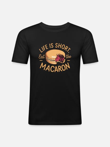 Macaron lovers French macarons - Men's Slim Fit T-Shirt - black
