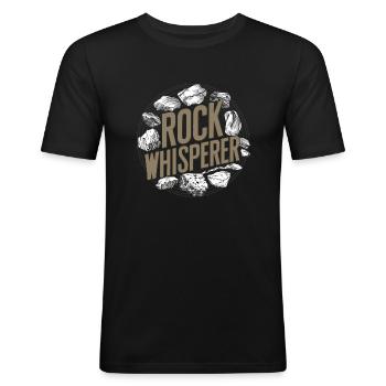 Geology Stone Hunt Agate Hunter Stone Collecting - Men's Slim Fit T-Shirt - black - Front - Nik (191cm)