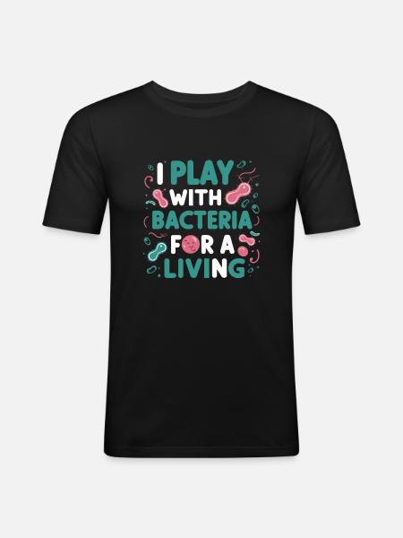 Microbiologist Microbiology Lab Staph Biology - Men's Slim Fit T-Shirt - black