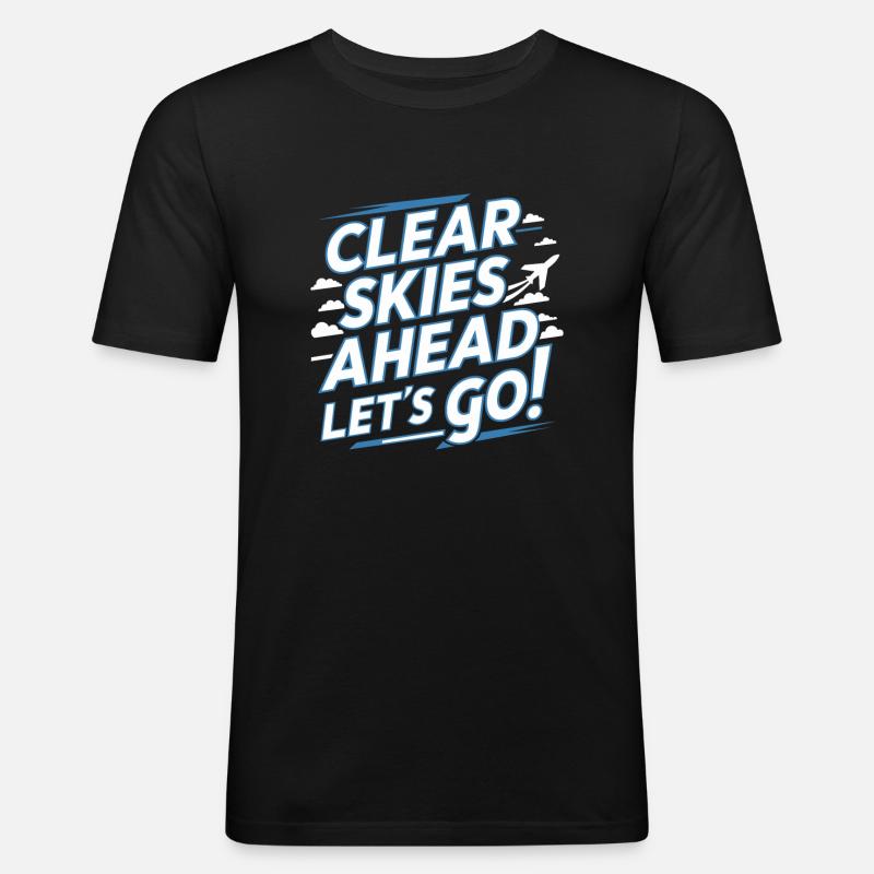 Air Traffic Controller Aircraft Flight Service - Männer Slim Fit T-Shirt - Schwarz