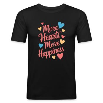 Communauté polyamoureuse Parentalité polyamoureuse - T-shirt près du corps Homme - noir - Devant - Nik (191cm)