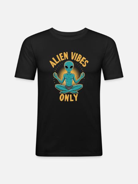 meditation, mindfulness, relaxation and - Men's Slim Fit T-Shirt - black