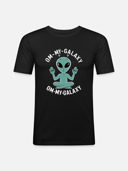 meditation, mindfulness, relaxation and - Men's Slim Fit T-Shirt - black