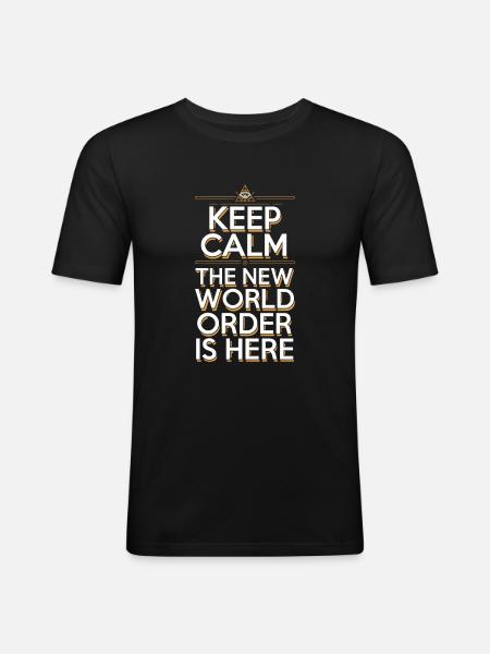 Global Conspiracy - Men's Slim Fit T-Shirt - black