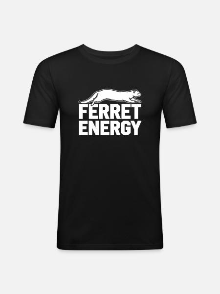 Frettchenbesitzer, Frettchenliebhaber, Süßes - Männer Slim Fit T-Shirt - Schwarz