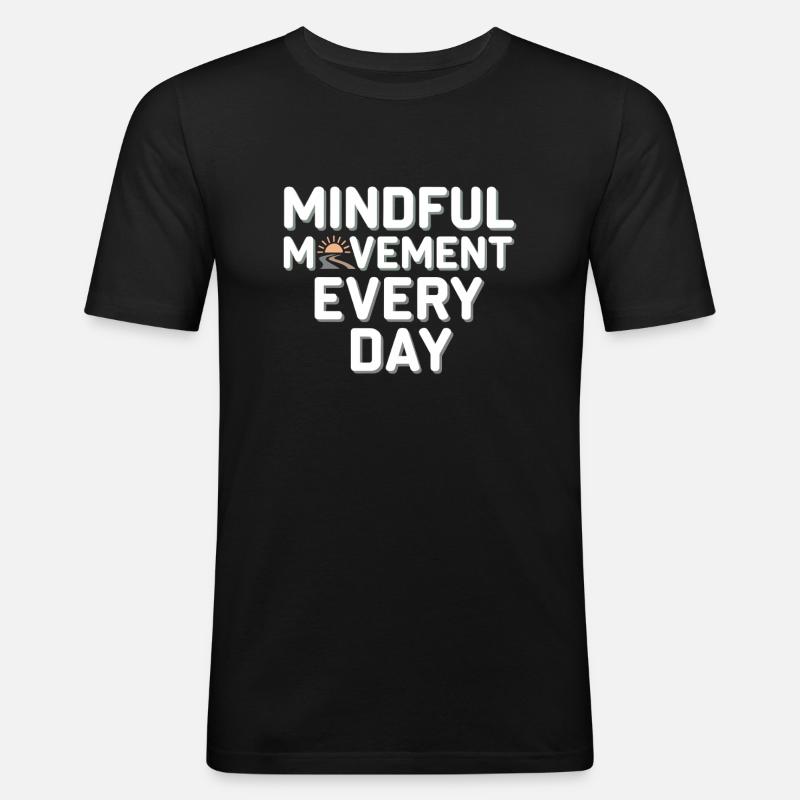 Silten Geweise Achtsamkeitspraxis Technischfrei - Männer Slim Fit T-Shirt - Schwarz