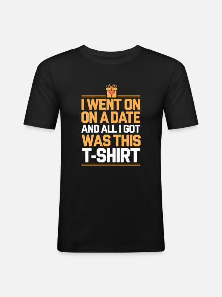 Dating Disaster Comedy Funny Fails - Men's Slim Fit T-Shirt - black