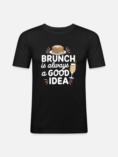 Brunch Culture Bottomless Mimosa Lovers - Men's Slim Fit T-Shirt - black