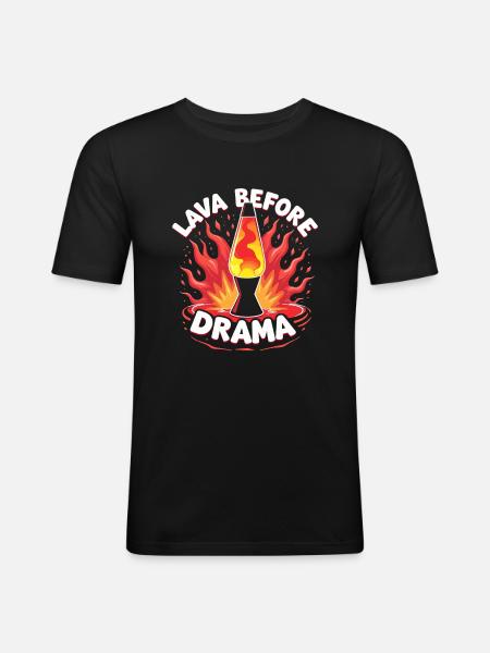 Lava Lamp Retro Aesthetic Psychedelic - Men's Slim Fit T-Shirt - black
