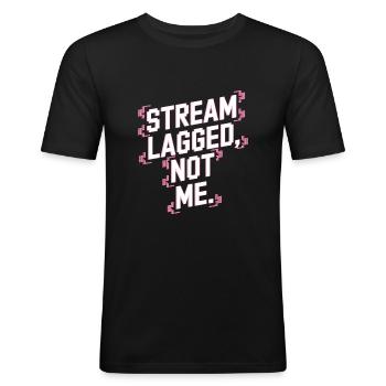 Gaming Streamer Live Streaming Gamer Content - Men's Slim Fit T-Shirt - black - Front - Nik (191cm)