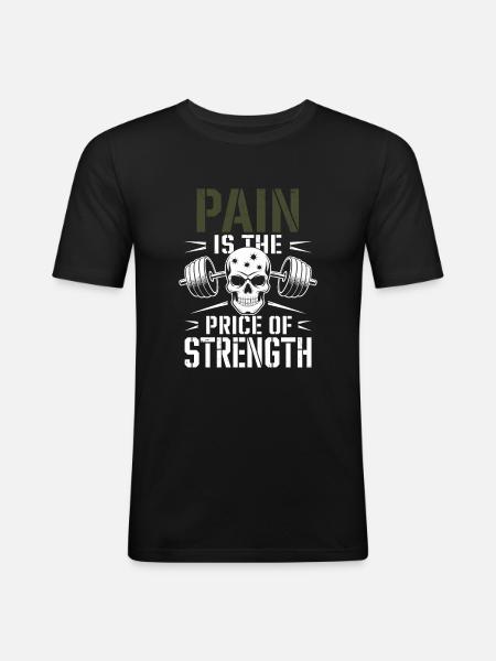Functional Fitness Tactical Strength Military - Men's Slim Fit T-Shirt - black