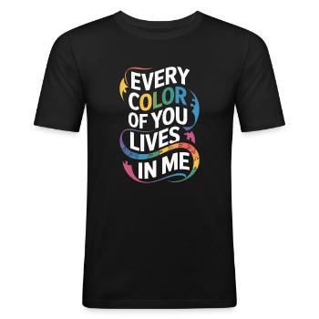 Autism siblings - Men's Slim Fit T-Shirt - black - Front - Nik (191cm)