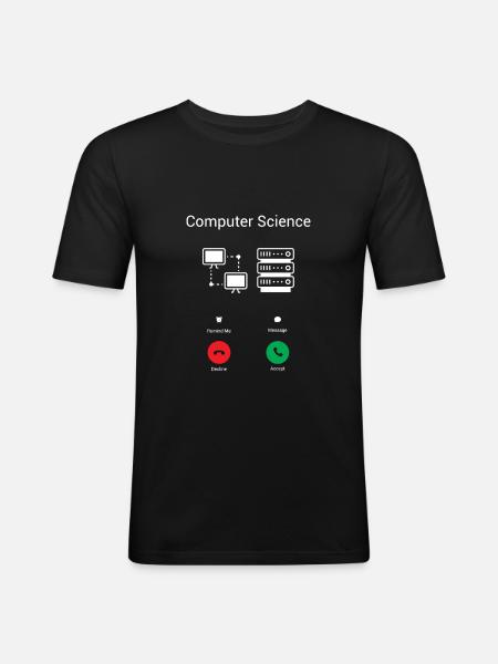 The PC calls - Men's Slim Fit T-Shirt - black