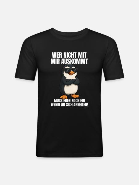 Funny Funny Saying Sayings - Men's Slim Fit T-Shirt - black