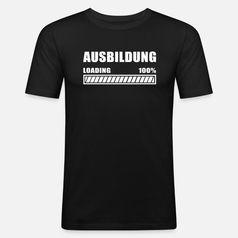 Ausbildung loading... Geschenk - Männer Slim Fit T-Shirt - Schwarz