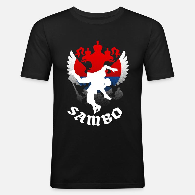 Sambo - Männer Slim Fit T-Shirt - Schwarz
