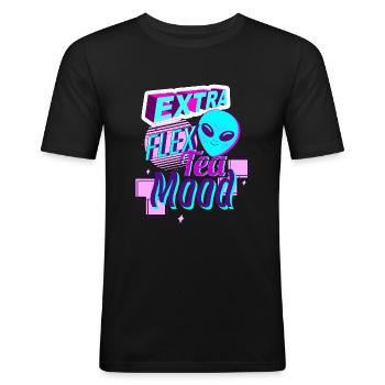 Pop art tea time - Men's Slim Fit T-Shirt - black - Front - Nik (191cm)