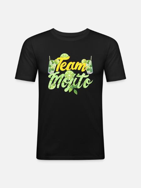 Team Mojito - Männer Slim Fit T-Shirt - Schwarz