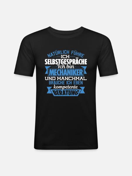 MECHANIKER - KOMPETENTE BERATUNG - Männer Slim Fit T-Shirt - Schwarz