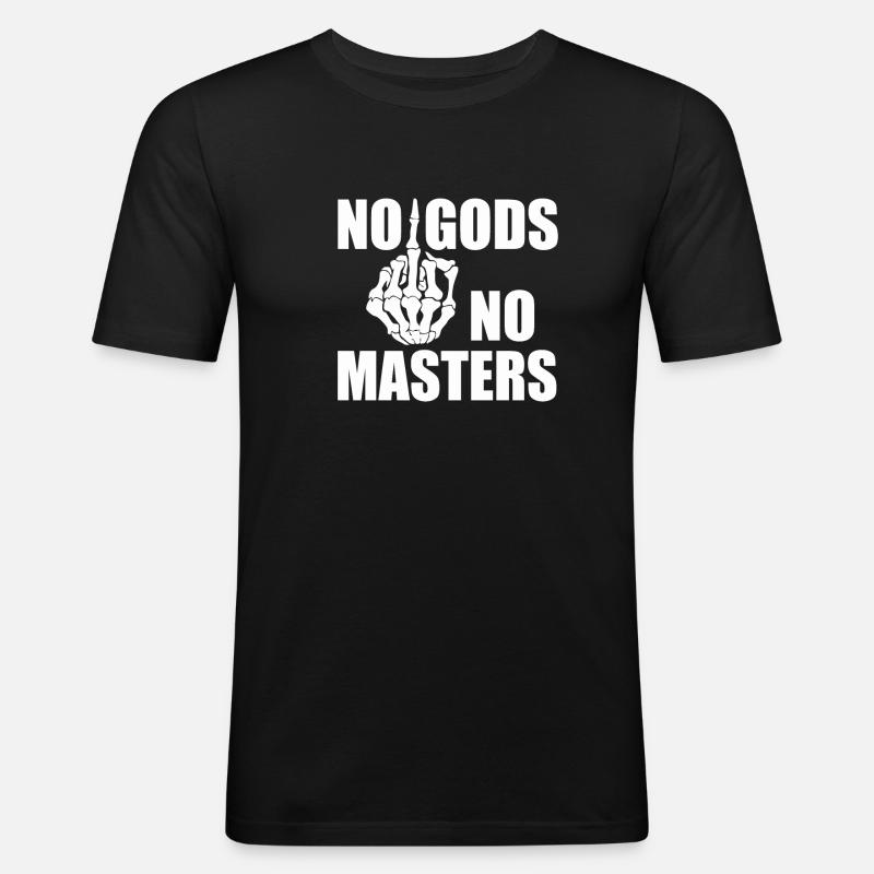 no-gods-w - Männer Slim Fit T-Shirt - Schwarz