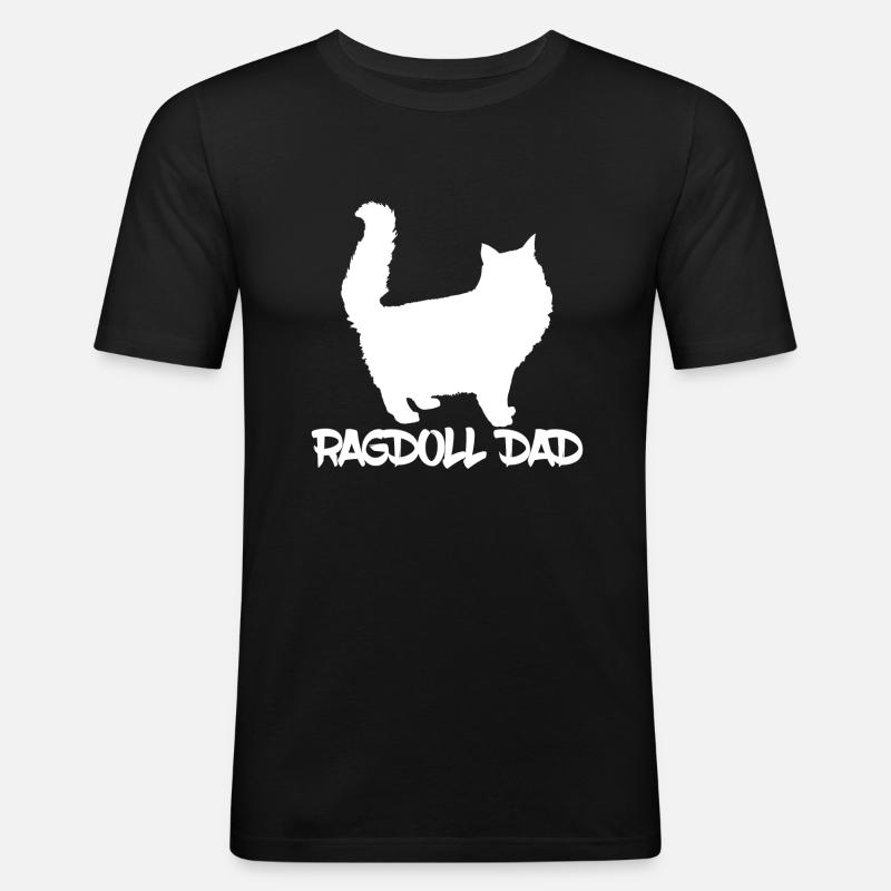 Idée cadeau papa Ragdoll - T-shirt près du corps Homme - noir