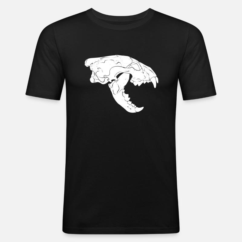 Wolverine Schädel - Männer Slim Fit T-Shirt - Schwarz