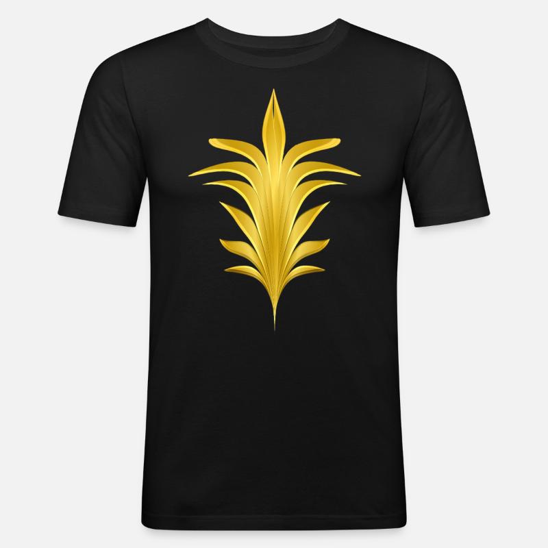 stylized palm tree - Men's Slim Fit T-Shirt - black