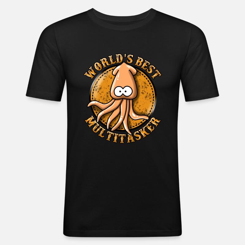 Multitasker - Männer Slim Fit T-Shirt - Schwarz