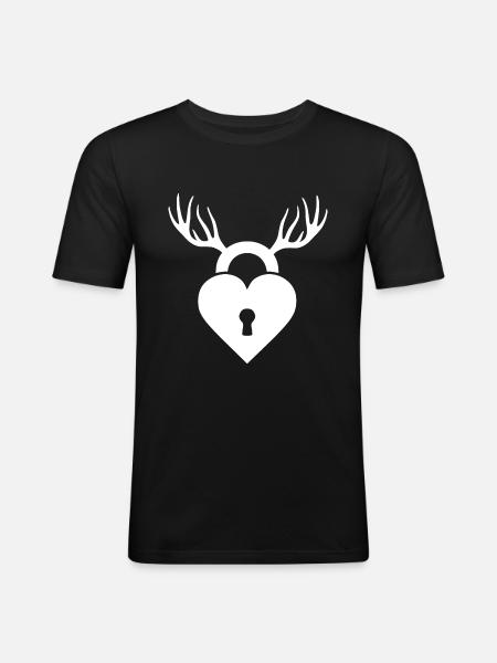 Cuckold - T-shirt près du corps Homme - noir