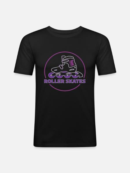 Rollerblades Roller Skates Inline Skater - Men's Slim Fit T-Shirt - black