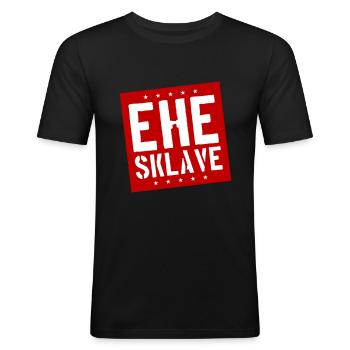 Ehe Sklave Hochzeit Jga - Männer Slim Fit T-Shirt - Schwarz - Vorne - Nik (191cm)