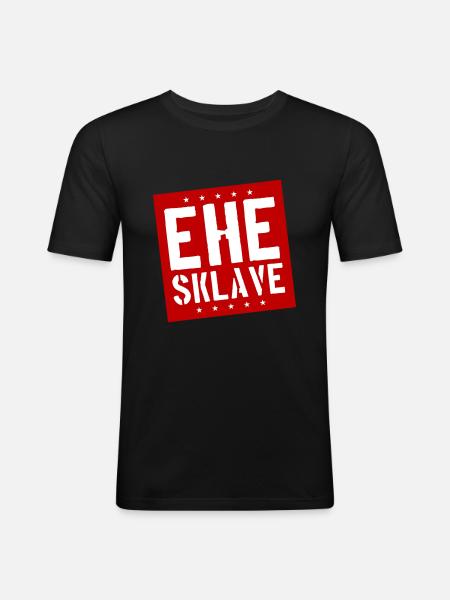 Ehe Sklave Hochzeit Jga - Männer Slim Fit T-Shirt - Schwarz