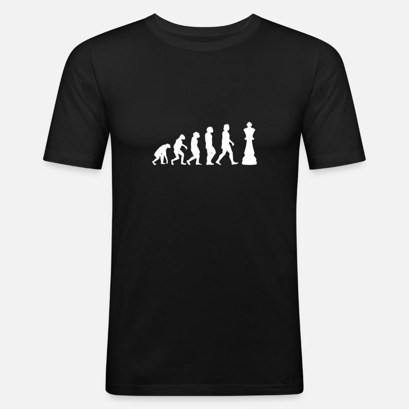 ÉCHECS ÉCHECS - T-shirt près du corps Homme - noir