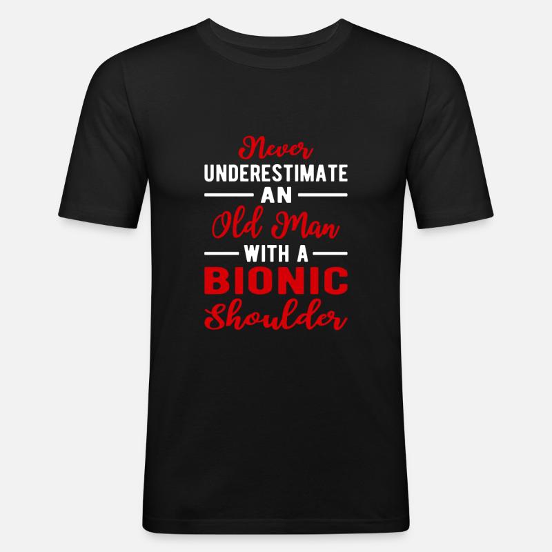 SHOULDER REPLACEMENT Bionic Shoulder - Männer Slim Fit T-Shirt - Schwarz