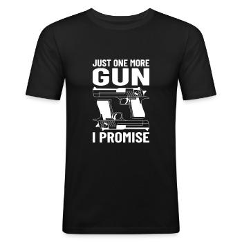GUN RIGHTS GUN LOVER 2ND AMENDMENT: one more gun - Men's Slim Fit T-Shirt - black - Front - Nik (191cm)