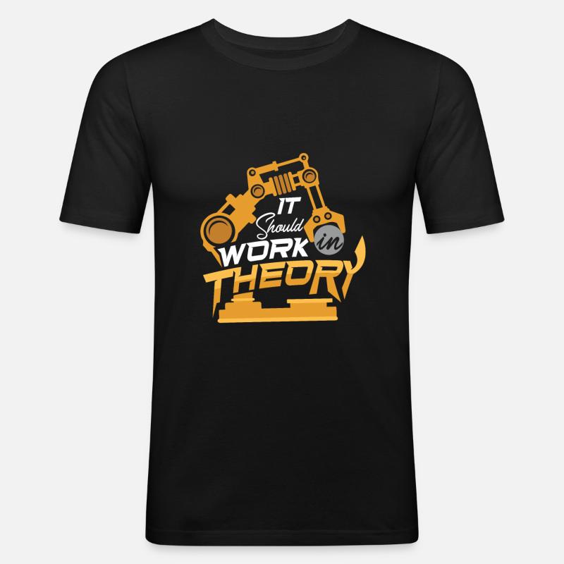 Robotics Machine Learning Robotics Engineering - Männer Slim Fit T-Shirt - Schwarz
