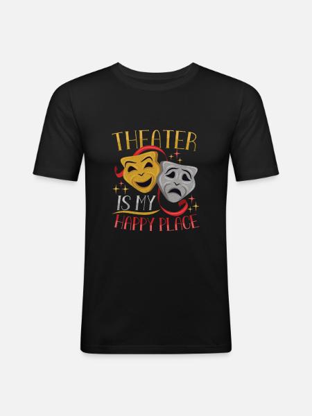 Theatre teacher Drama teacher - Men's Slim Fit T-Shirt - black