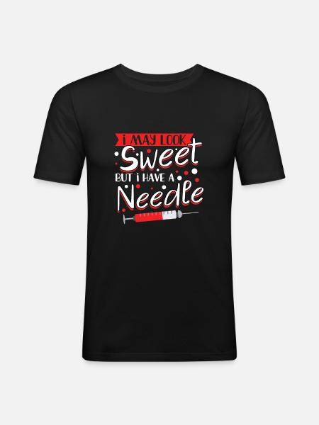 Type 1 Diabetes funny Diabetic Diabetes Gift Idea - Men's Slim Fit T-Shirt - black