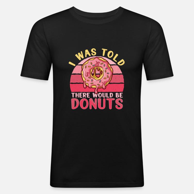 Donut Doughnut Baking Cake Baker - Männer Slim Fit T-Shirt - Schwarz