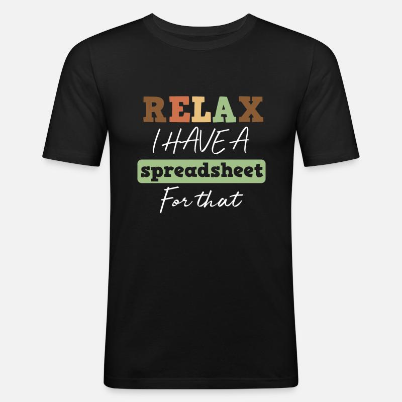 Spreadsheet program Spreadsheets - Men's Slim Fit T-Shirt - black