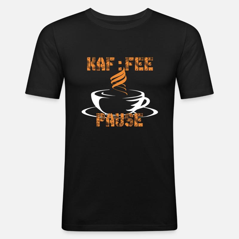 Kaffee Freunde Kaffeetrinker Kaffee trinken - Männer Slim Fit T-Shirt - Schwarz