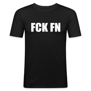 Fck fn - T-shirt près du corps Homme - noir - Devant - Nik (191cm)