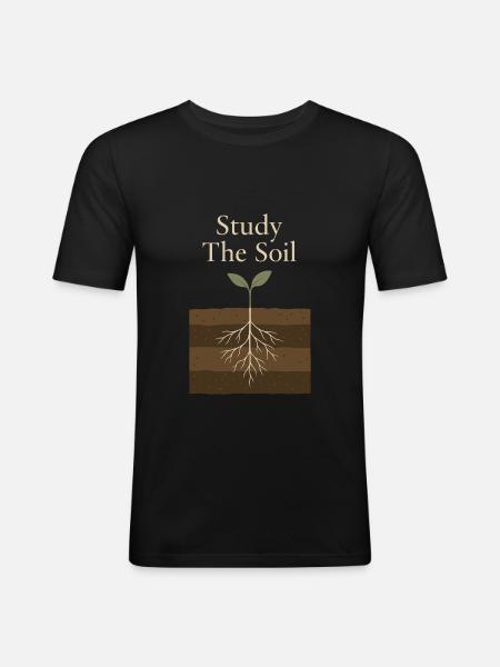 Herbal Healing Roots Natural Wisdom - Men's Slim Fit T-Shirt - black