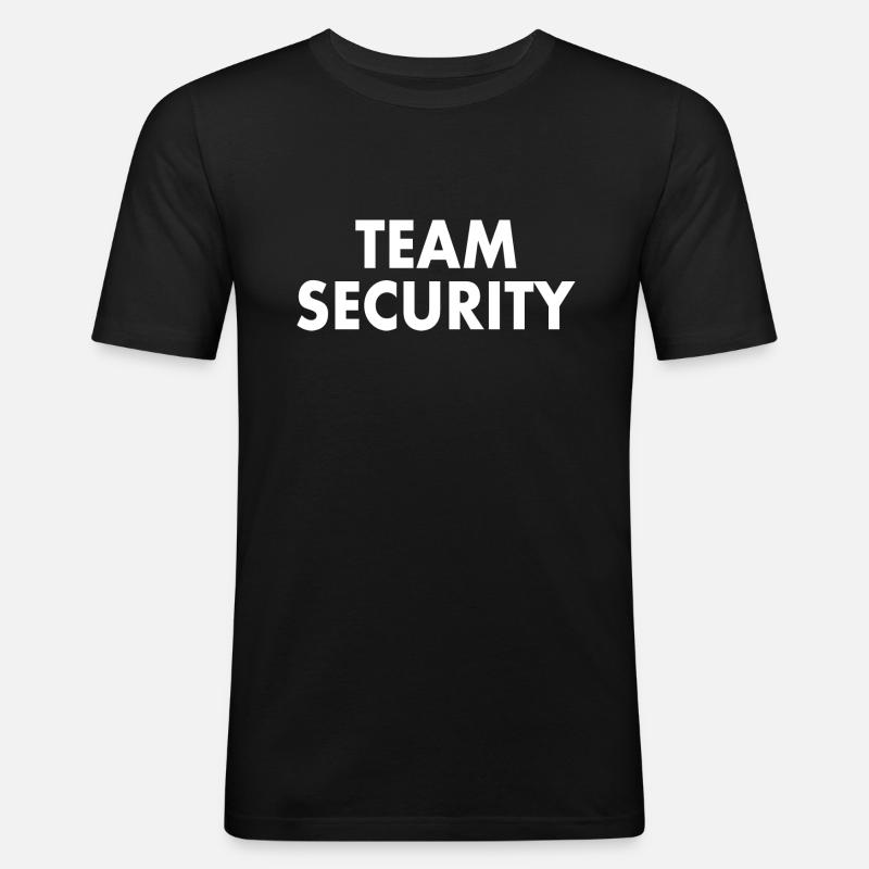 Team security - Männer Slim Fit T-Shirt - Schwarz