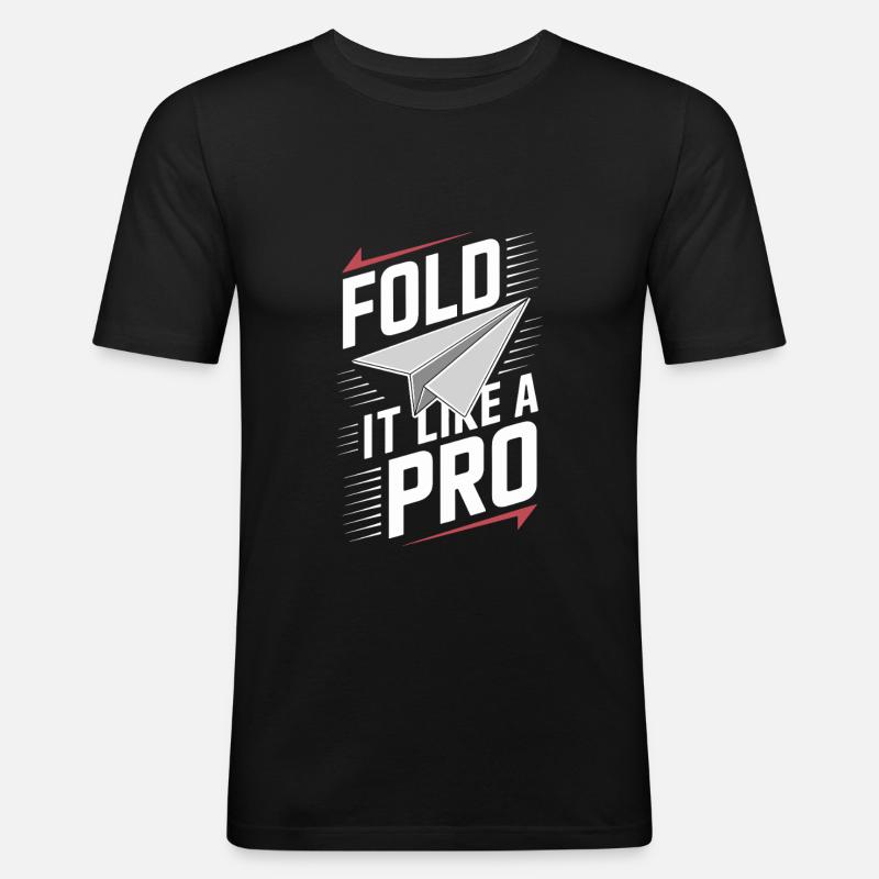 Papierflugzeugbauer Diy Folding Experte Creative - Männer Slim Fit T-Shirt - Schwarz