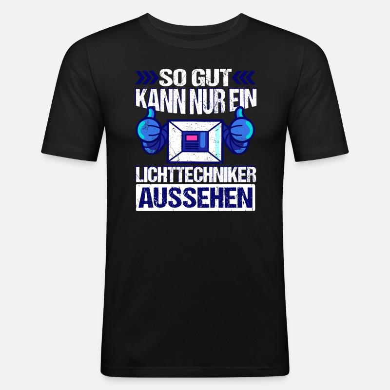 Lichtdesigner Lichttechniker - Männer Slim Fit T-Shirt - Schwarz