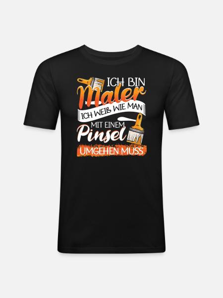 Maler Malermeister - Männer Slim Fit T-Shirt - Schwarz