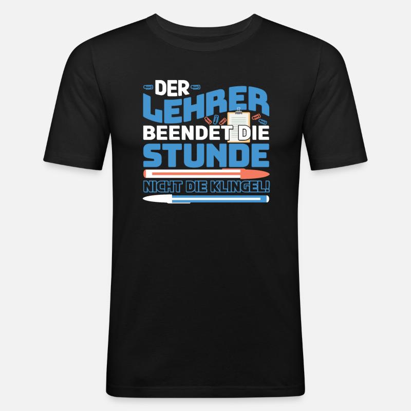 Lehrer Lehramt Student - Männer Slim Fit T-Shirt - Schwarz