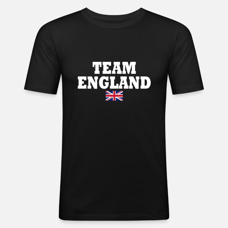 Team england - Männer Slim Fit T-Shirt - Schwarz